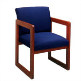 Classic Armless Guest Chair with Full Back