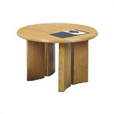 Contemporary Series 42" Round Gathering Table with Radius Profile (Split Curved Panel Base)