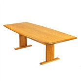 Contemporary Series 120" Boat Style Conference Table (Trestle Base)