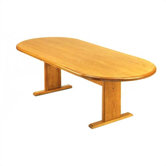 Contemporary Series 72" Oval Conference Table with Radius Profile (Curved Panel Base)