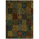 Home Nylon Multi Batik Leaf Rug