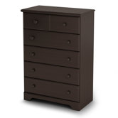 Summer Breeze Chocolate 5 Drawer Chest