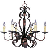 Aspen 6 Light Candle Chandelier