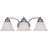 Malibu Three Light Bath Vanity in Satin Nickel