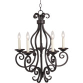 Manor 5 Light Candle Chandelier