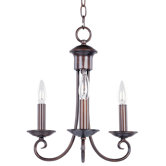 Loft 3 Light Candle Mini Chandelier