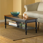 French Country Coffee Table with Shelf