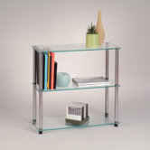 Classic Glass 3-Shelf Bookcase