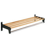 Hanger Style Coat Rack with Oak Shelf Bars