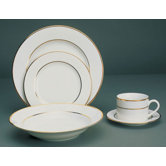 Double Gold Line Dinnerware Set