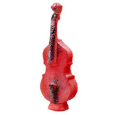 Band Double Bass Sculpture in Red