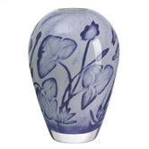 Floating Flower Blue Vase