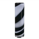 Twist Tall Black & White Vase