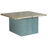Four Station Workbench with Six Locker Openings