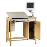 Drawing Table with Board Storage