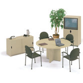 60" Diameter Self Edge Round Top Gathering Table with X-Base