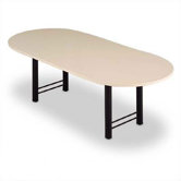 120" Wide Oval Top Conference Table with Curved Plinth Base