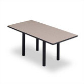 120" Wide Rectangle Top Conference Table with Designer Base