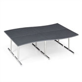 Smart Tables: 30" x 48" Crescent Concave/Convex 4-Person Table Kit