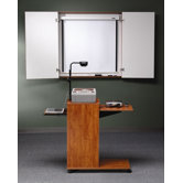 Mobile Presentation Stand with Optional Wall Cabinet and Projector Screen