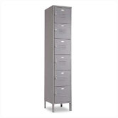 Vanguard Lockers - Six Tiers - 1 Section (Assembled) - Recessed Handle