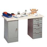 Modular Work Benches - Laminated Maple Hardwood Top, 8 Drawers