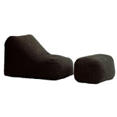 Fuf Wedge and Ottoman Bean Bag Lounger