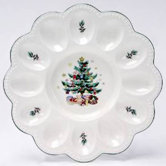 Christmas 9.5" Deviled Egg Server