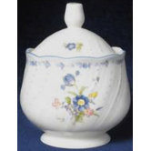 Blue Peony Sugar Bowl with Lid