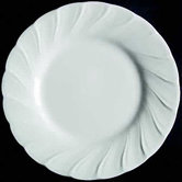 White Satin 7" Bread Plate