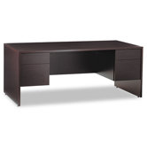 Genoa 72" W x 36" D Double Pedestal Computer Desk with Accessories