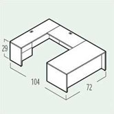 Adaptabilities U-Shape Executive Desk Office Suite