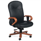 High-Back Leather Multi-Tilter Office Chair