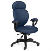 High-Back Leather Synchro-Tilter Office Chair