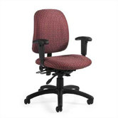 Low-Back Pneumatic Multi-Tilter Office Chair with Arms