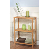 Three Tier Horizontal Bamboo Shelf in Natural
