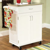 Kitchen Cart with Stainless Steel Top