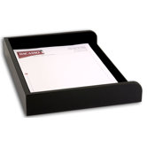 1000 Series Classic Leather Side-Load Letter Tray in Black