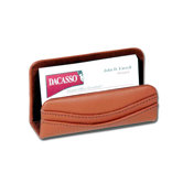 1000 Series Classic Leather Business Card Holder in Tan