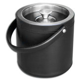 1000 Series Classic Leather Ice Bucket in Black