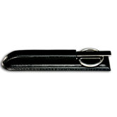 2000 Series Crocodile Embossed Leather Library Set in Black