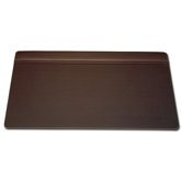 1000 Series Classic Leather 34 x 20 Top-Rail Desk Pad in Chocolate Brown