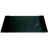 Leather 22" x 14" Side-Rail Desk Pad