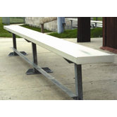 21' W Aluminum Frame Team Bench with Optional Back & Contour Seat