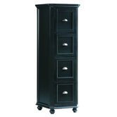 8891 Series Four Drawer File Cabinet in Black