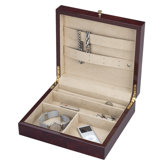 Logan Executive Mans Jewel Chest in Dark Elm Burl