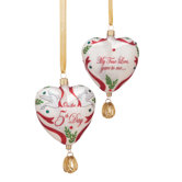 European Handmade Glass Blown Ornaments Five Golden Rings