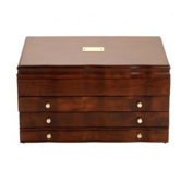 Athena Cherry Jewelry Chest with Blue Lining