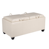 Metro Collection Vinyl Storage Bench with Dual Trays