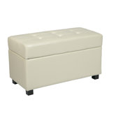 Metro Collection Rectangular Vinyl Storage Ottoman
